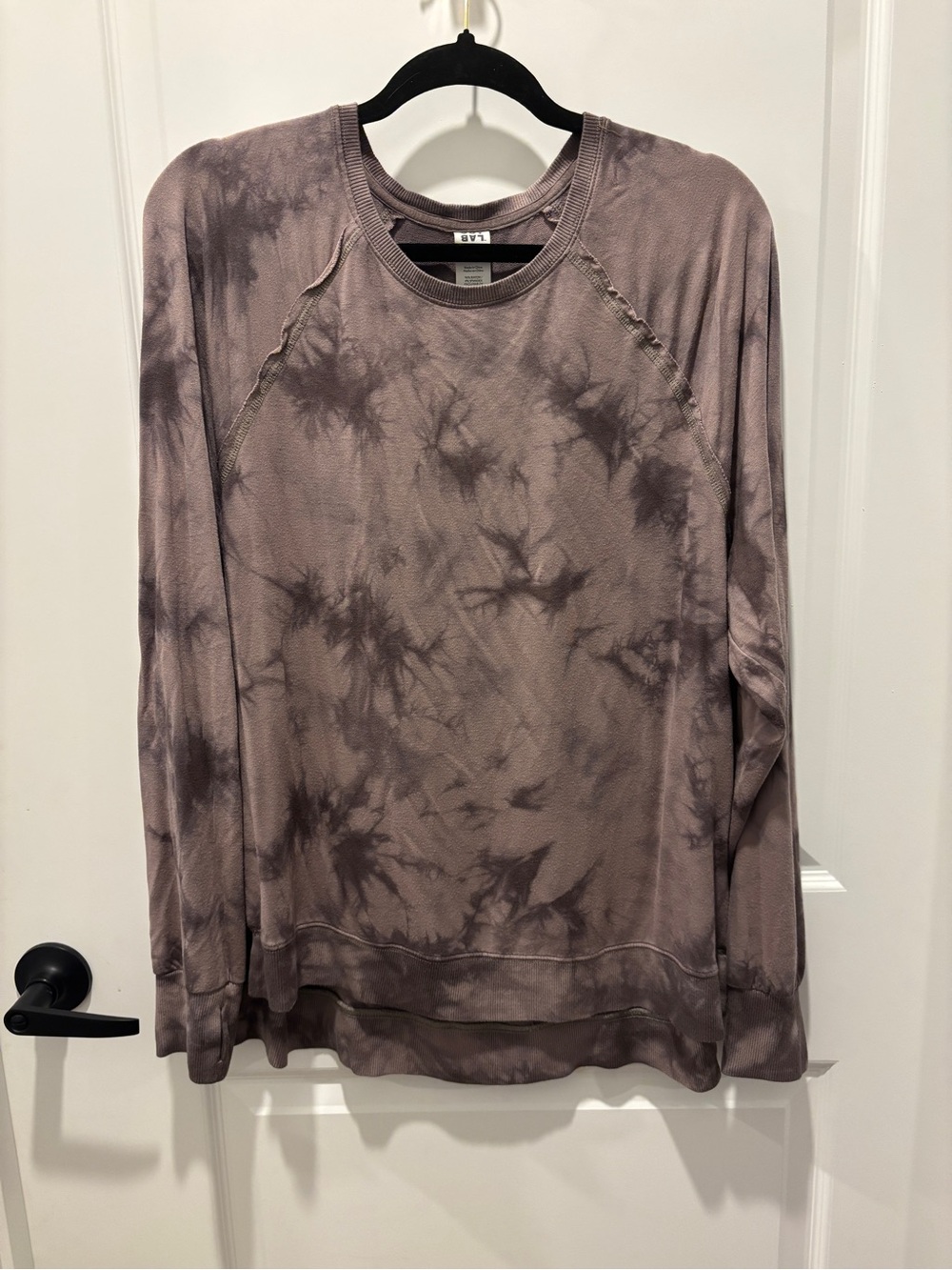 JoyLab Mauve Tie-Dye Crewneck Sweatshirt